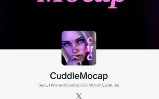CuddleMocap-作者场景 单独更新《2026年10月5日》-哈基米社区