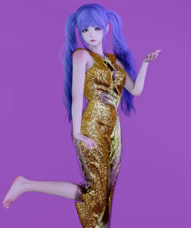 KKND.Translucent_dress_with_golden_thread_long_skirt.1-哈基米社区